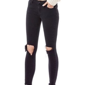 Unif black cropped short jeans